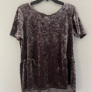 Beautiful (size M) plum color crushed velvet top